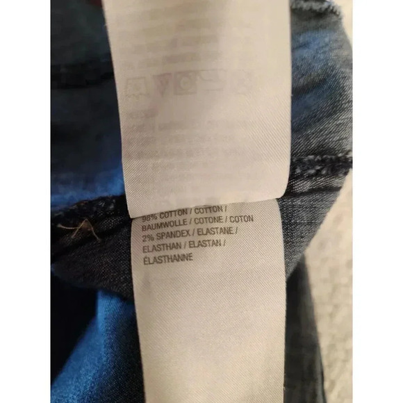 LOGO by Lori Goldstein Sleeveless Acid Wash Denim Button Up Asymmetric Dress - Picture 9 of 9
